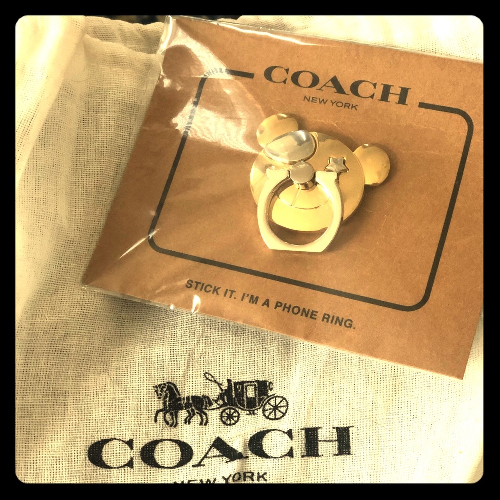 Coach phone grip